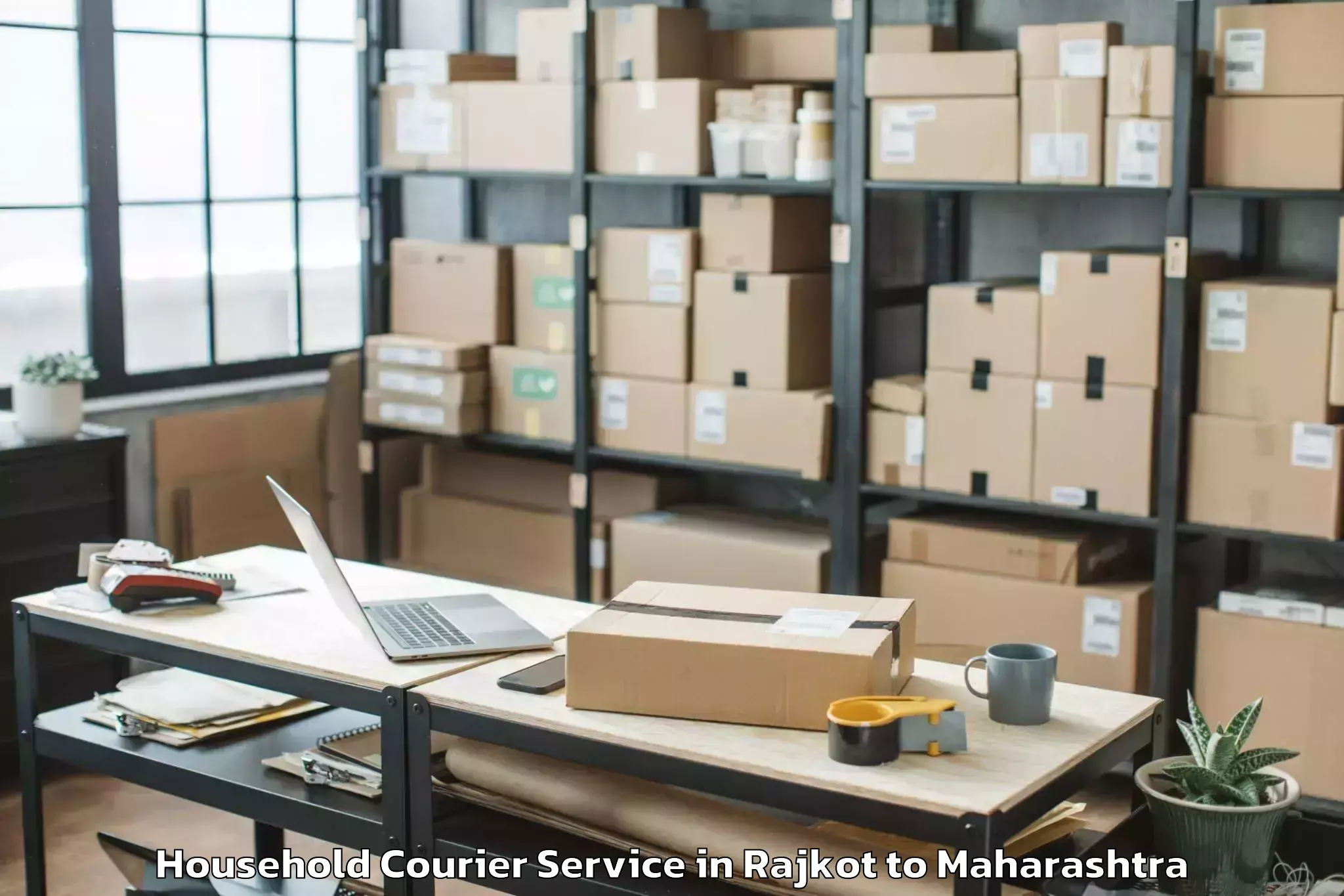 Top Rajkot to Dhanora Household Courier Available